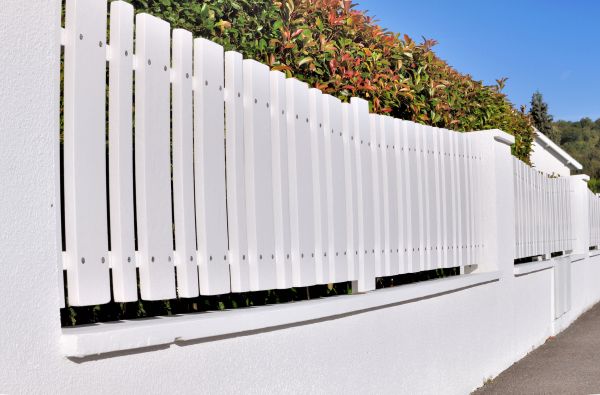 White PVC Fence Installation